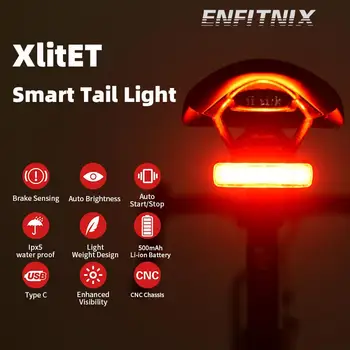 NOVÉ XlitET Auto Štart Stop Brzdy Snímanie Svietidlo Na Bicykel Zadné Svetlo LED, jazda na Bicykli XlIte 100 CubeliteII 200 zadné svetlo