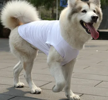 XS-5XL Malé Veľké DogPet Letné Oblečenie 8 Farieb Cottton Obyčajný Veľký Pes Dodáva T-Shirt Pre Prispôsobiť DIY Logo Pet Oblečenie