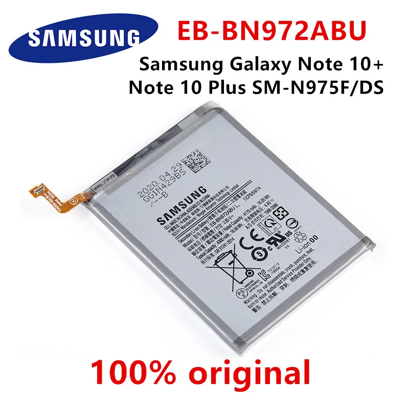 SAMSUNG Pôvodnej EB-BN972ABU 4300mAh Batérie Pre Samsung Galaxy Note 10+ Poznámka 10 Plus SM-N975F SM-N975DS telefón Batérie 2