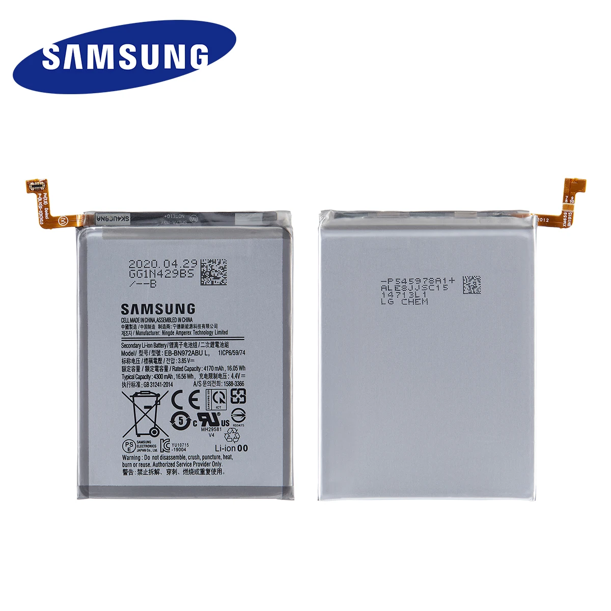SAMSUNG Pôvodnej EB-BN972ABU 4300mAh Batérie Pre Samsung Galaxy Note 10+ Poznámka 10 Plus SM-N975F SM-N975DS telefón Batérie 3