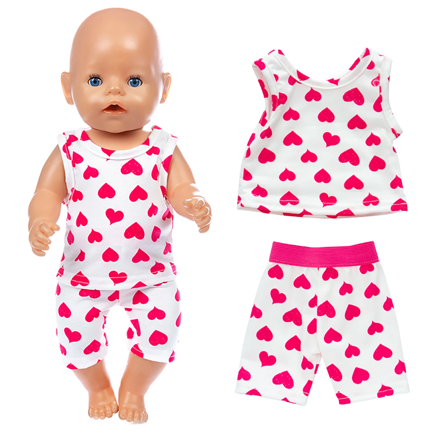 2021 Nové Letné Vyhovuje Doll Oblečenie vhodné Pre 18 palcov/43 cm narodil baby Doll oblečenie reborn Bábiky Príslušenstvo 1