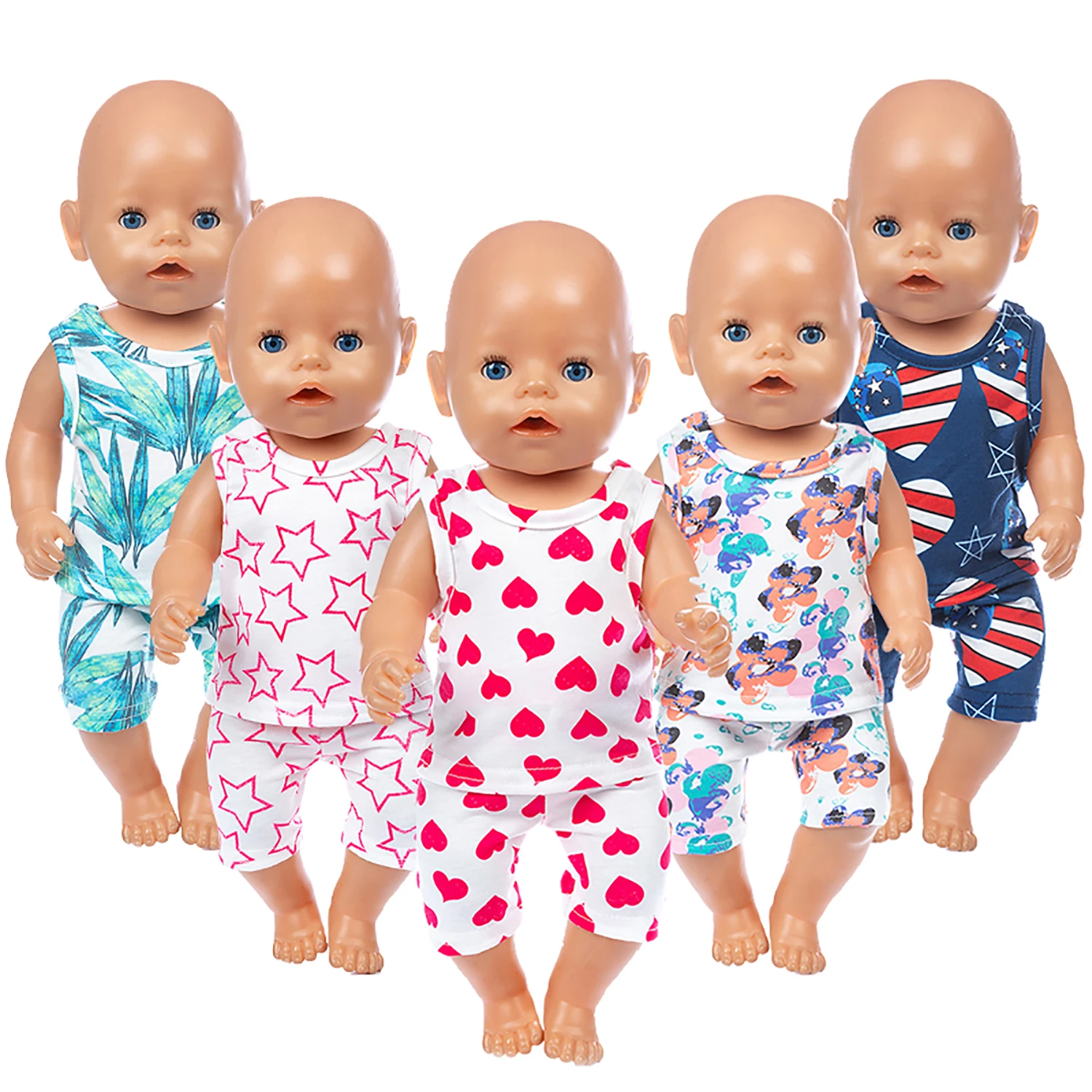 2021 Nové Letné Vyhovuje Doll Oblečenie vhodné Pre 18 palcov/43 cm narodil baby Doll oblečenie reborn Bábiky Príslušenstvo 2