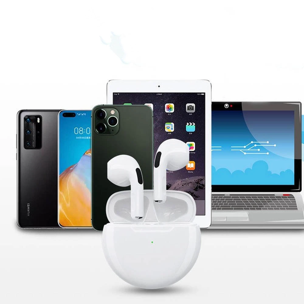 Pôvodný Pro 6 Bezdrôtové Slúchadlá TWS Bluetooth Slúchadlá Touch Ovládania Športové Headset Stereo Slúchadlá Pre IOS Android Telefónu 4
