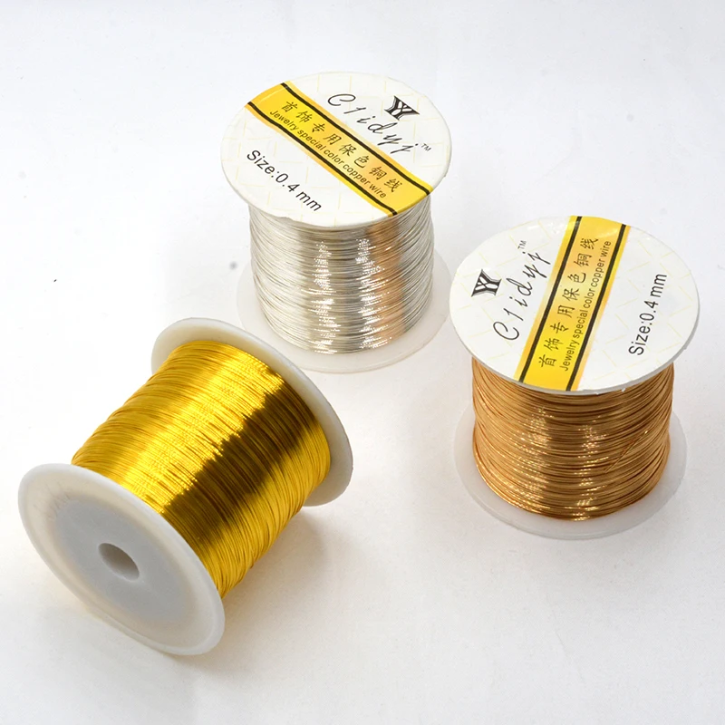 Stálofarebné Medený Drôt Veľké Roll 0.2/0.3/0.4/0.5/0.6/0.8/1.0 mm Dlhou životnosťou Plavidlá Korálky Lano Lištovanie Drôt DIY pre Šperky Robiť 3