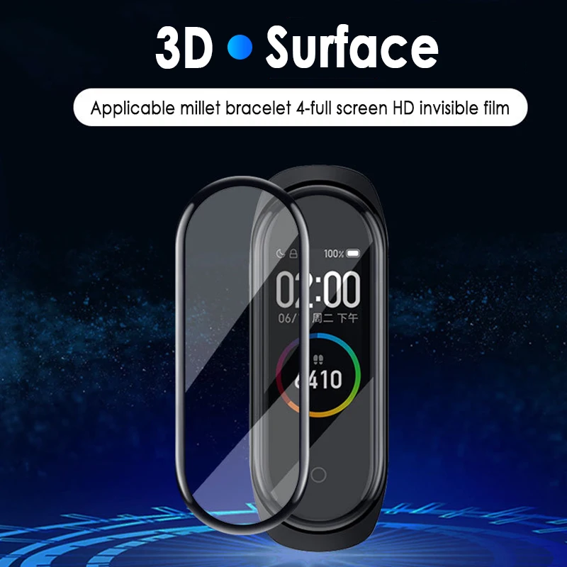 5 ks 3D Ochranné Sklo Pre Xiao Mi Pásmo 5 Screen Protector Pre Miband 5 Kryt Ochranný Film Pre Smart Watchband 5 Filmu 0