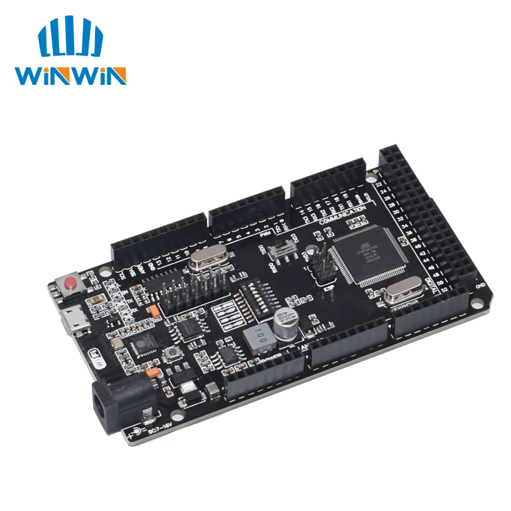 WeMos Mega +WiFi R3 ATmega2560+ESP8266 (32Mb pamäte), USB-TTL CH340G. Kompatibilné Mega, NodeMCU, WeMos ESP8266 2