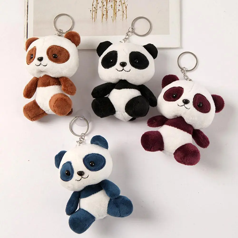 Roztomilé Plyšové Bábiky Hračky Simulácia Panda Plyšové Plnené Hračka Bábika Mini Panda Keychain Domov Stôl Dekorácie Dospelých Tlačidlo Auto Príslušenstvo 3