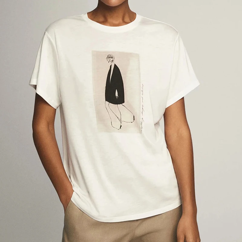 Ochrnutú Anglicko High Street Vintage Móda Dievčatá Oneck Bavlna Letné T-Shirt Ženy Harajuku Tričko Camisetas Verano Mujer 2021 4