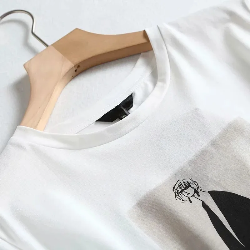 Ochrnutú Anglicko High Street Vintage Móda Dievčatá Oneck Bavlna Letné T-Shirt Ženy Harajuku Tričko Camisetas Verano Mujer 2021 5