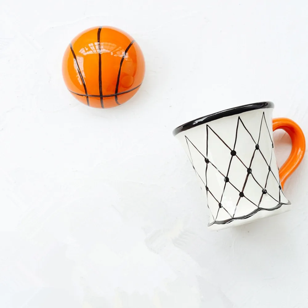 500 ml Tvorivé Magic Keramické Kávy Mlieko Hrnček Basketbal Športové Vzor Raňajky ovsené vločky Ice Cream Čaj Káva Hrnček S Vekom Darček 4