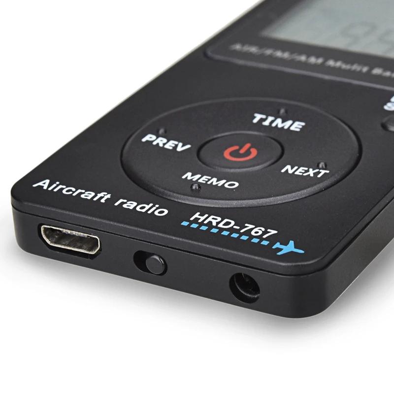 HanRongDa HRD-767 Mini Pocket Rádio Lietadla Kapela Prijímač Prenosné Rádia, LCD Displej Zámok Tlačidlo FM/AM/VZDUCH Rádio s Slúchadlo 0