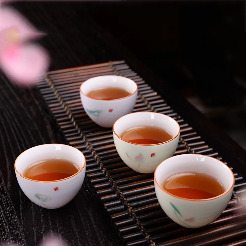 6pcs Keramické Drinkware Teaware Tradičné Čínske Kung Fu Čaj Nastaviť Teacup Záujme Poháre Master Pohár Čaju Misy Porcelánu 3