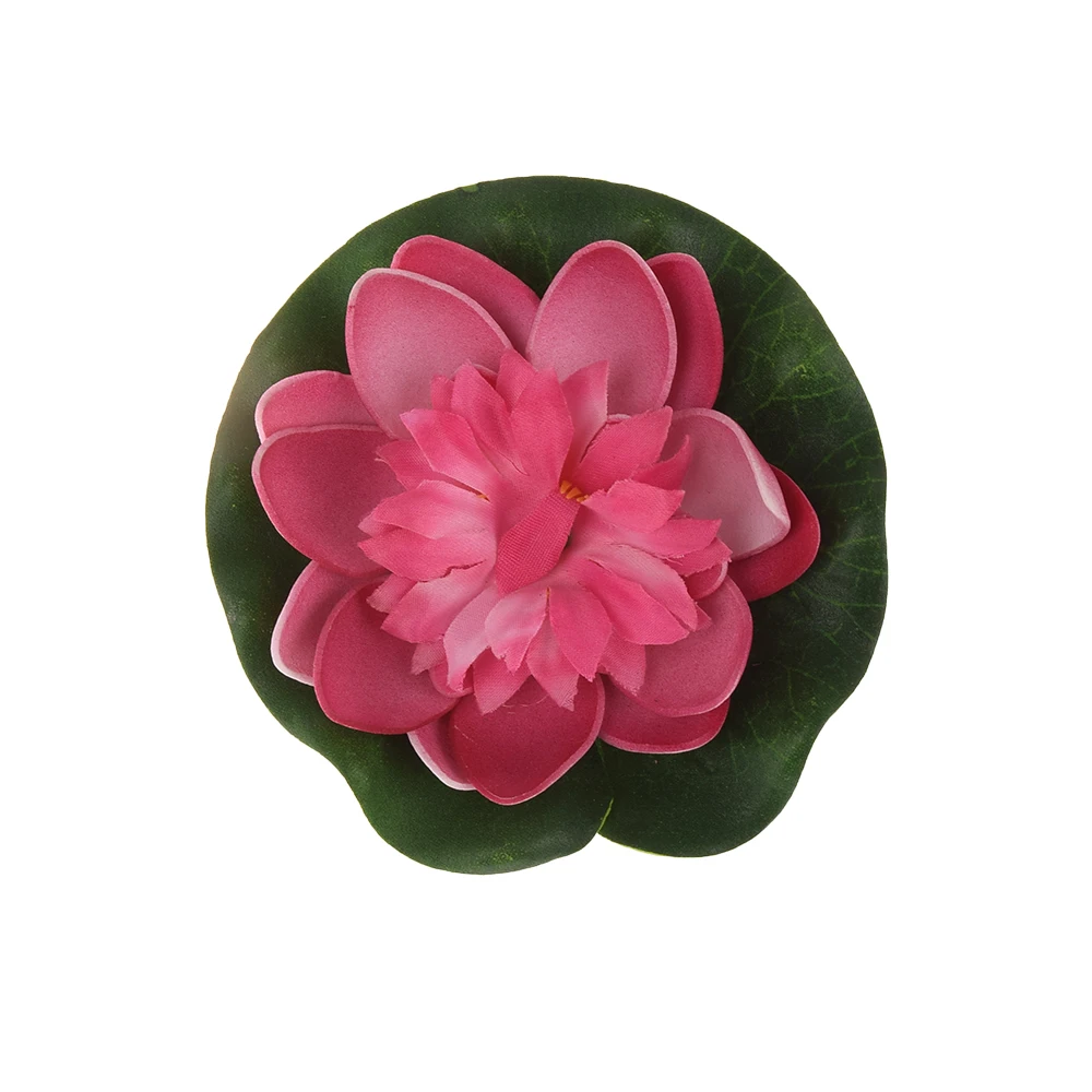 1Pcs lekna Plávajúce Kvetu Rastlín Ornament 10 cm Umelé Lotus leaf Ornament Domov, Záhradné Jazierko, Bazén Dekorácie Dodávky 1