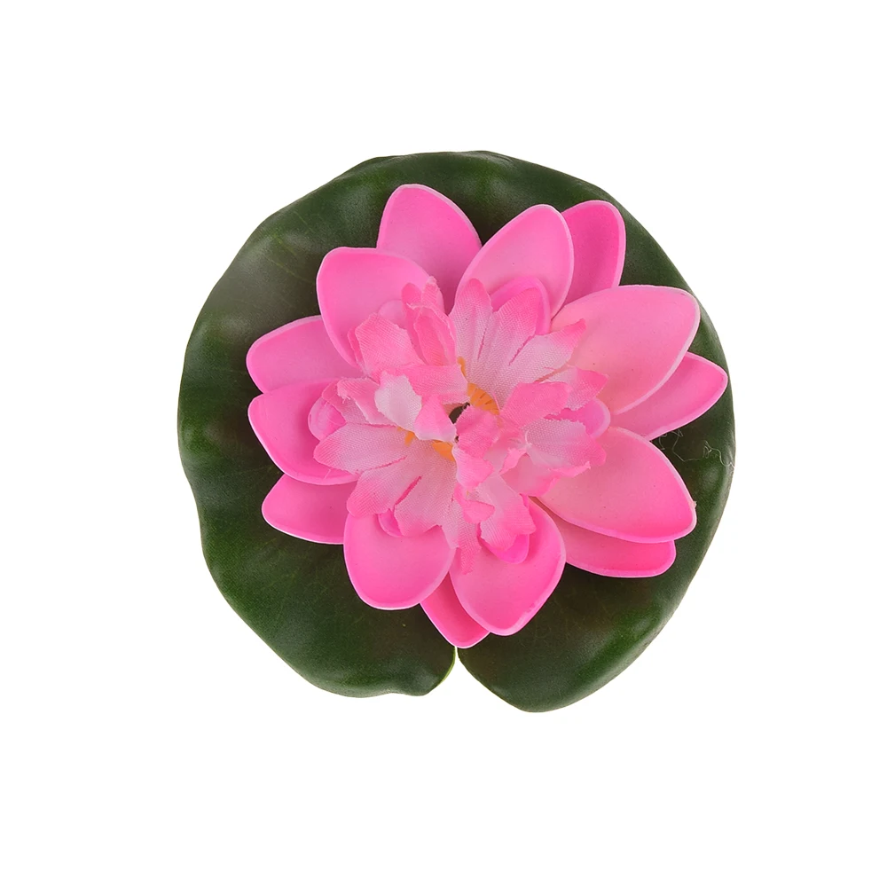1Pcs lekna Plávajúce Kvetu Rastlín Ornament 10 cm Umelé Lotus leaf Ornament Domov, Záhradné Jazierko, Bazén Dekorácie Dodávky 3