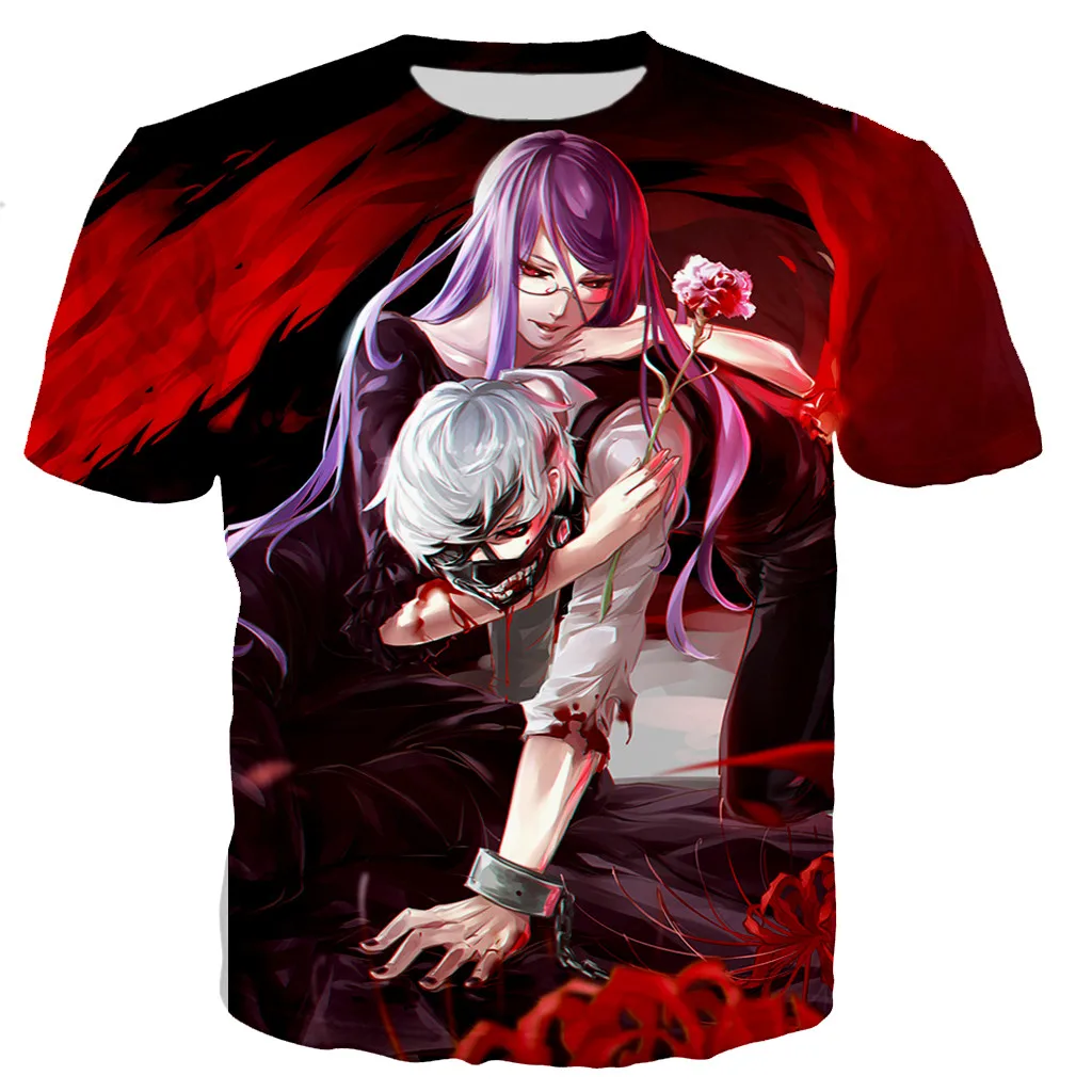 Tokio Vlkolak 3D Tlač T-shirt Muži/ženy Móda Hororové Anime T-shirt Bežné Harajuku Štýl, T Košele Streetwear Hip Hop Topy 2