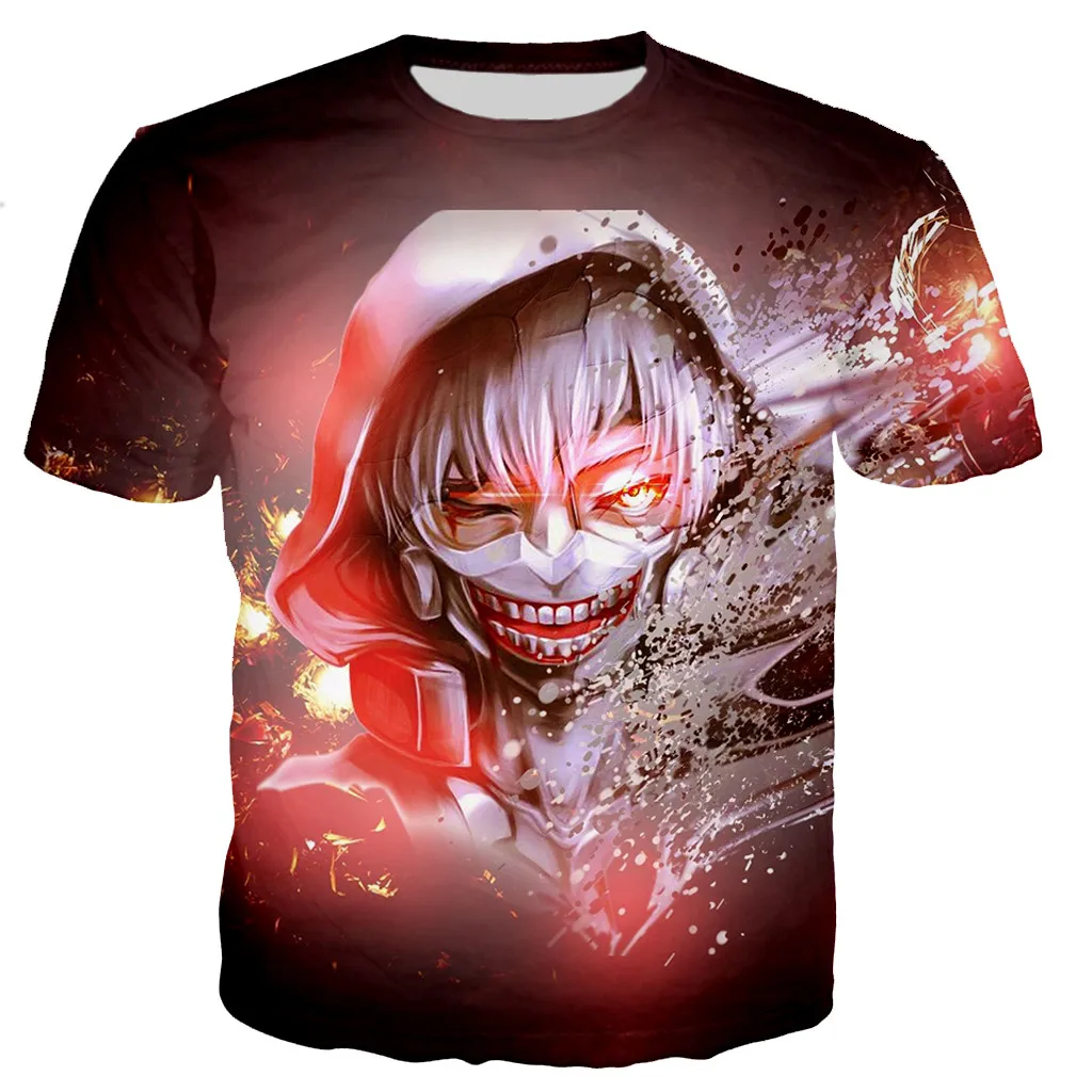 Tokio Vlkolak 3D Tlač T-shirt Muži/ženy Móda Hororové Anime T-shirt Bežné Harajuku Štýl, T Košele Streetwear Hip Hop Topy 4