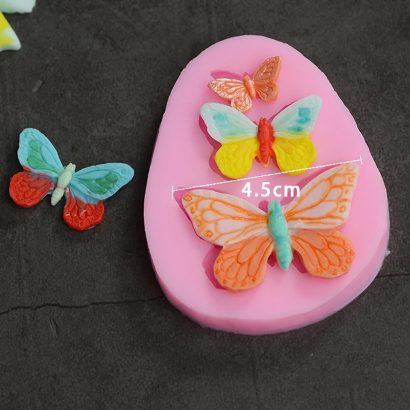 Motýľ Silikónové Formy 3D DIY Cukru Plavidlá, Čokoláda Fréza Plesne Fondant Cake Zdobenie Nástroj Kuchyňa Pečenie Príslušenstvo 5