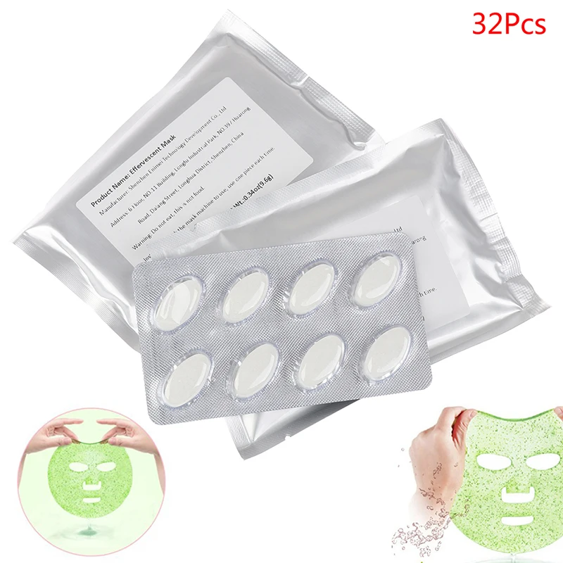 32Pcs DIY Tváre Ovocia, Zeleniny Maker Automatické Maska Stroj Použiť Šumivý Kolagénu Tablety Anti Aging Vrásky, Hydratuje 1