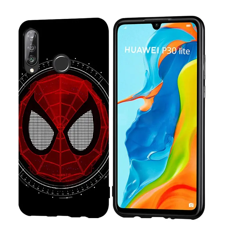 Marvel Anime Spiderman Pre Huawei Y5 6 7 8 9 Y5P Y6S Y6P Y7P Y7A Y8P Y8S Y9A Y9S 2018 2019 2020 Pro Prime Black Soft Telefón Prípade 1