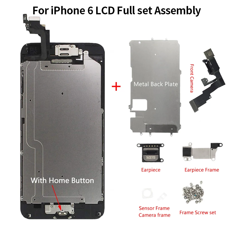 Celý Set LCD Montáž Pre iPhone 6 5 5S SE LCD Displej Dotykový Displej S Kamerou Výmena Za iphone 5 5C LCD 2