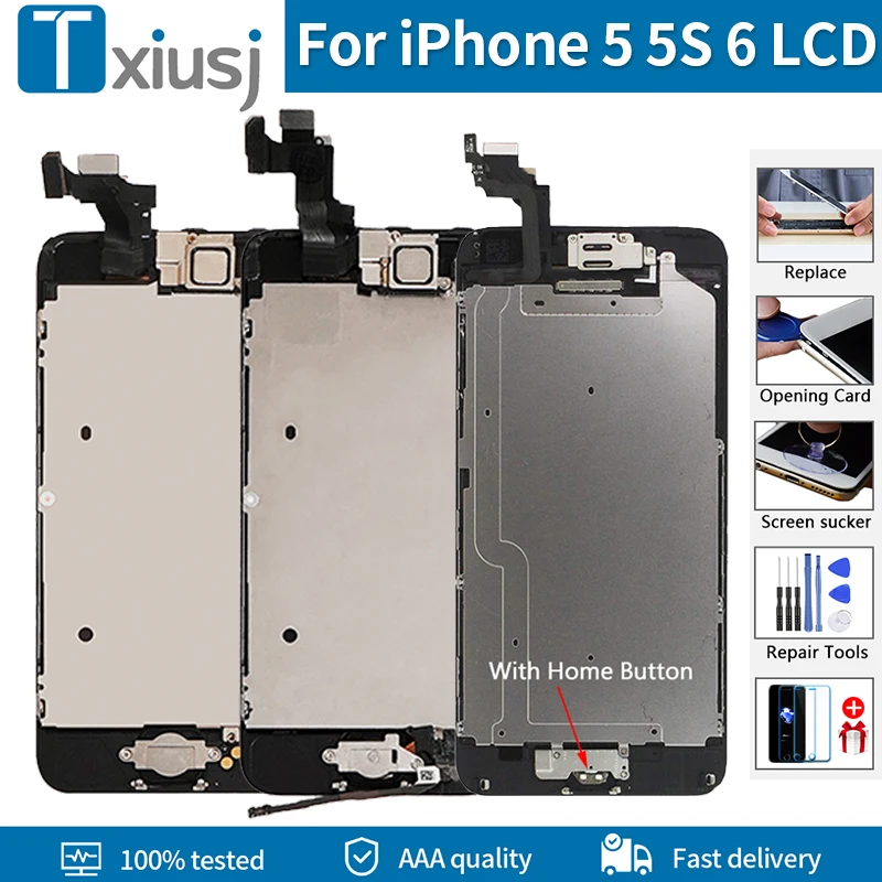 Celý Set LCD Montáž Pre iPhone 6 5 5S SE LCD Displej Dotykový Displej S Kamerou Výmena Za iphone 5 5C LCD 3