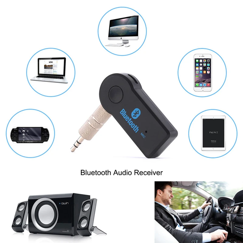Auto Bluetooth 5.0 Audio Adaptér 3,5 mm AUX Prijímač Bezdrôtovej Car Audio Vysielač Connetor Pre MP3 Reproduktor, konektor pre Slúchadlá Volanie Zadarmo 3
