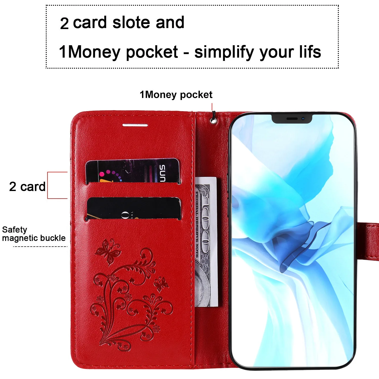 3D Butterfly Peňaženky, Kožené puzdro Pre LG G7 G8S G8X ThinQ G9 O6 Q8 V20 V30 V40 V50 V60 W30 X Power 2 3 Držiteľ Flip Satnd Kryt 4