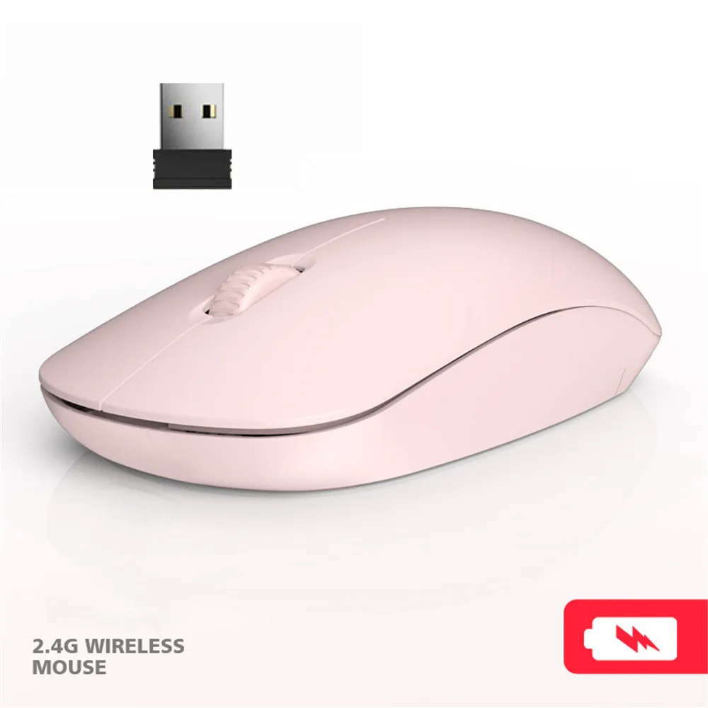 Kebidu USB 2.4 G Bezdrôtová Optická Myš Roztomilé Farebné Počítačovej Myši, Ergonomický PC Office Myš Pre Dieťa Dievča, Darček 1