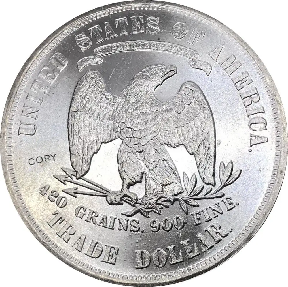 Spojené Štáty Americké 1879 1 Obchod Jeden Dolár NÁS V Boha veríme 420 Zŕn 900 Jemné Cupronickel Strieborné Pozlátené Kópiu Mince 2