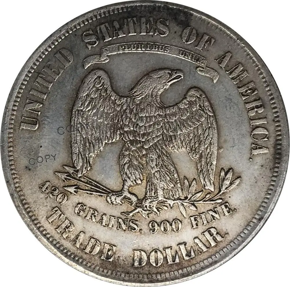 Spojené Štáty Americké 1879 1 Obchod Jeden Dolár NÁS V Boha veríme 420 Zŕn 900 Jemné Cupronickel Strieborné Pozlátené Kópiu Mince 4