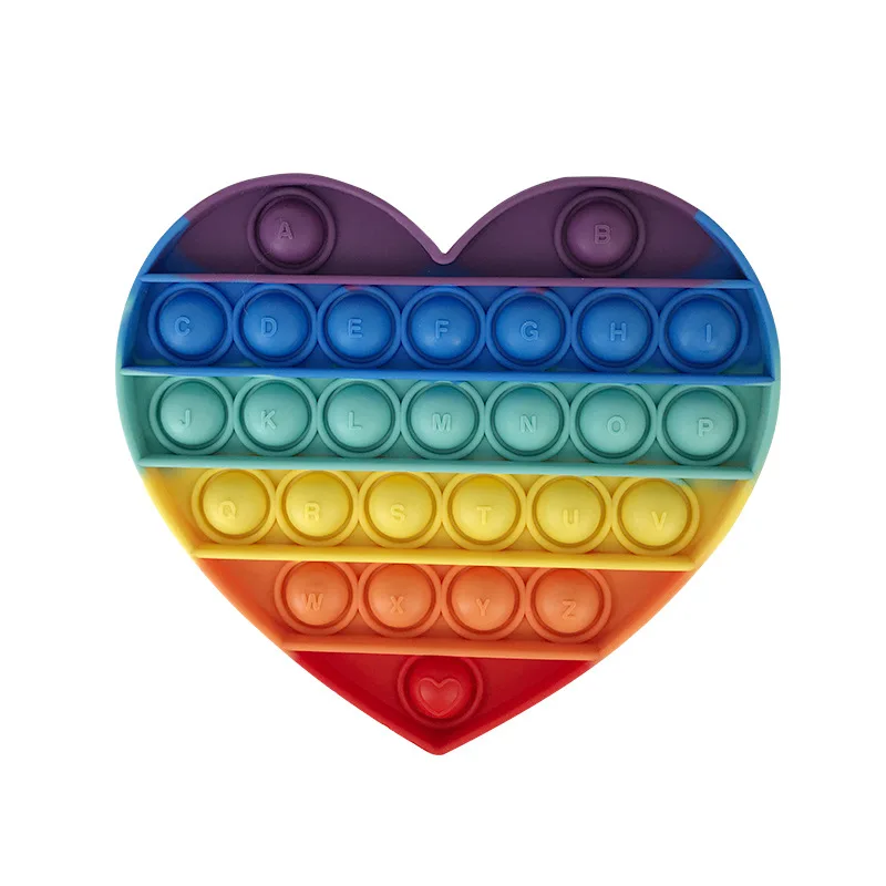 Antistresový Rozmliaždeniu Push Bubble Pop Pre Fidget Hračky Pack Jeho Rainbow Námestie Popins Figet Hračky Pops Reliver Stres Pre Dospelých 3