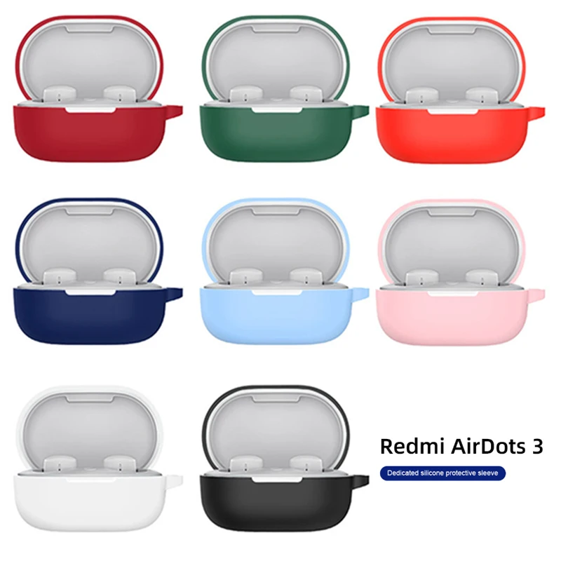 Silikónové puzdro pre Redmi Airdots 3 Bezdrôtové Bluetooth-kompatibilné slúchadlá Prípade Redmi Airdots 3 Slúchadlá Kryt Prípade 5