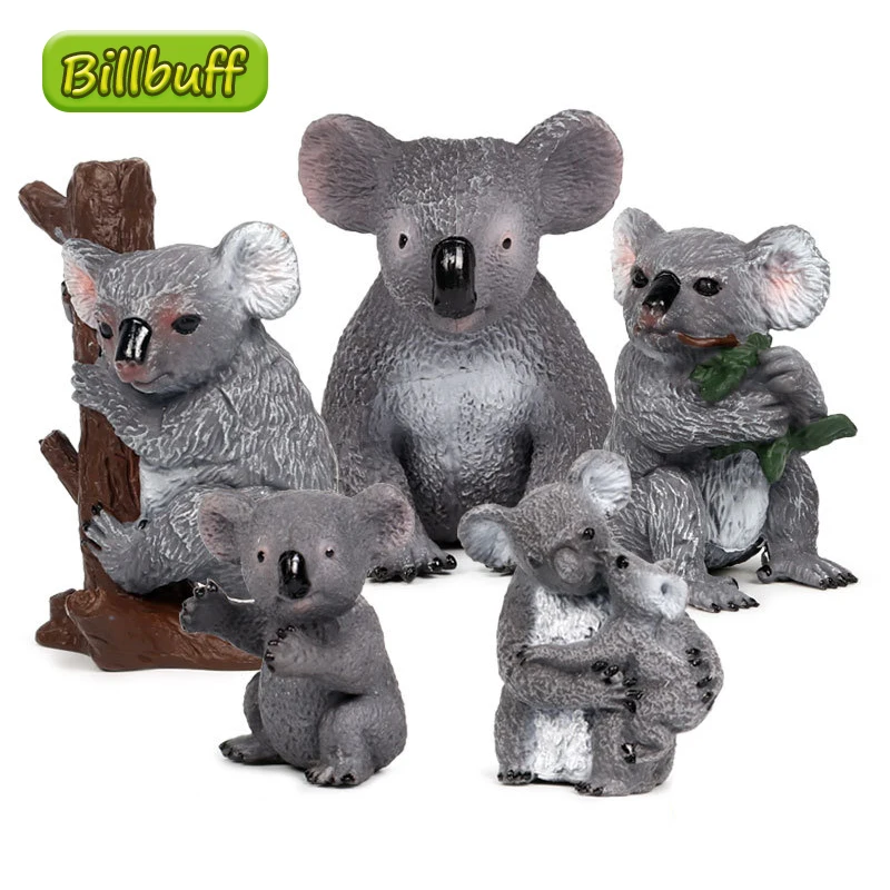Horúce Simulácia voľne Žijúcich Zvierat Koala Mláďa Series Model Akcie Obrázok Zber Miniatúrne Poznanie Vzdelávacie Hračky pre Deti Darček 0