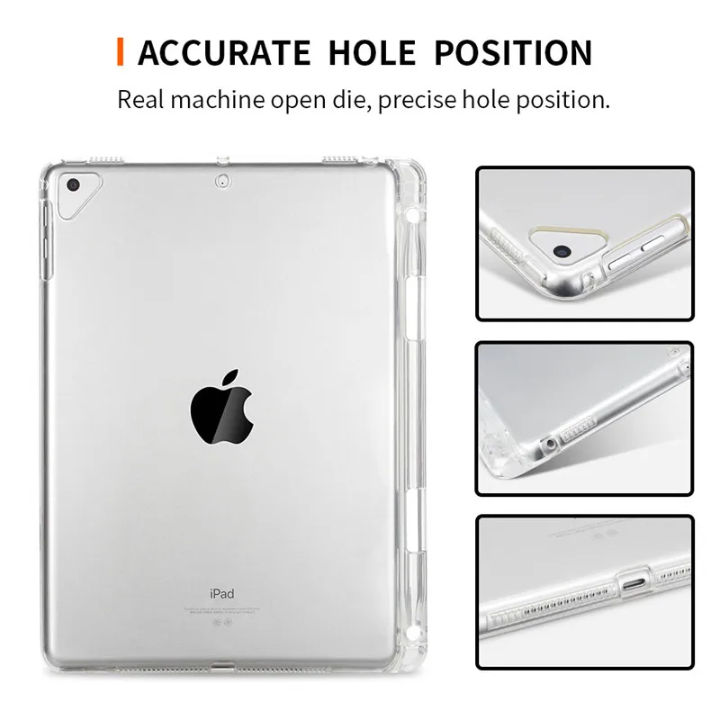 Transparentné puzdro Pre iPad Vzduchu 4 10.9 Pro 11 2018 2020 Pro 10.5 2017 10.2 2019 2020 PC Case For iPad Mini 1/2/3/4/5 Vzduchu 10.5 2019 3