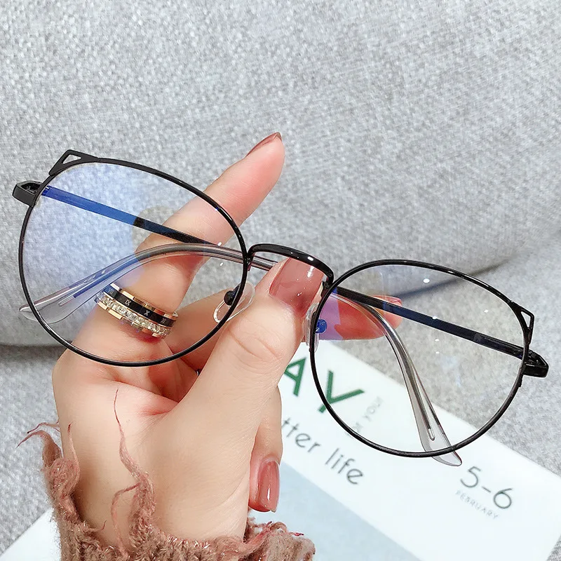 Kovový Rám Optické Okuliare Pre Mužov Anti-Modré Svetlo Okuliare Ženy 2021 Trendy Módne Mačacie Oko, Dioptrické Okuliare Počítač Okuliare Gafas 2