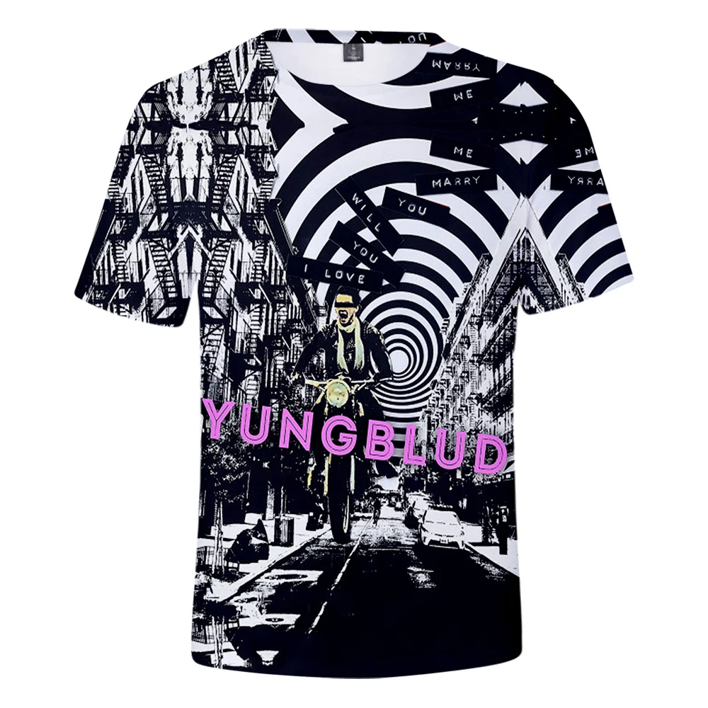 Spevák Yungblud Muži/ženy Móda Cool 3D Vytlačené T-shirts Módne Populárne Bežné T-shirt Streetwear Nadrozmerná 0