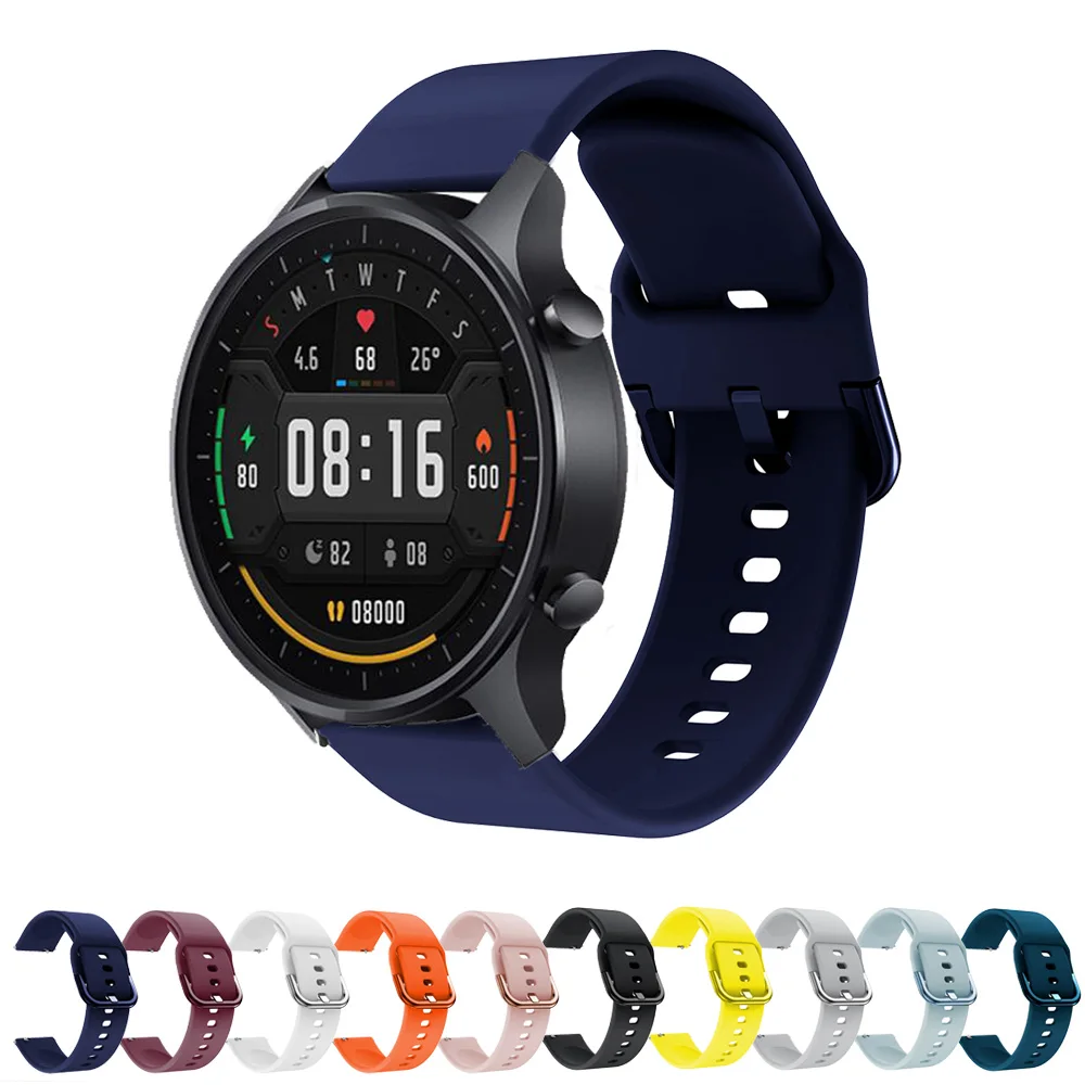Pre Xiao Watch Color MI Smart Hodinky Farbu Popruhu Náhradné Silikónové Watchbands 22 mm Sledovať Band Náramok ремешок 2