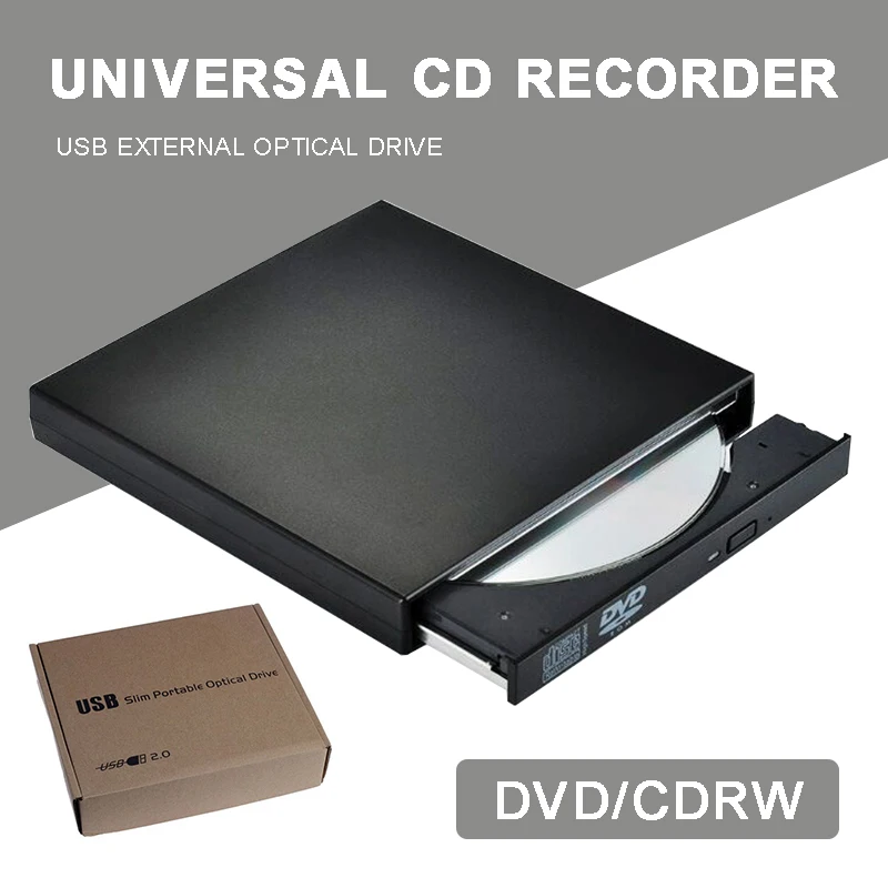 Pohiks 1pc Slim USB 3.0 Externý DVD/CD-ROM Horák Spisovateľ Prehrávač, Prenosné Plochy Notebook Univerzálne CD Rekordér 2