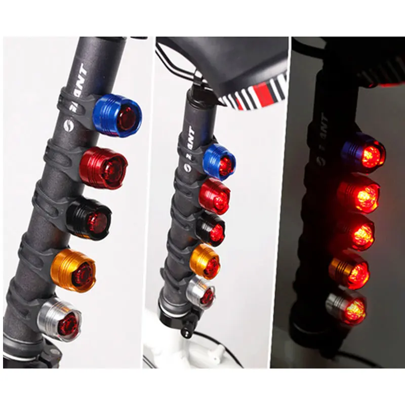 Najnovšie Nepremokavé Bicykel Zadné Svetlo LED Prilby Cyklistické Baterka Bezpečnostné Upozornenie Chvosty Ľahké Cyklistické Vybavenie Cyklistické Doplnky 4
