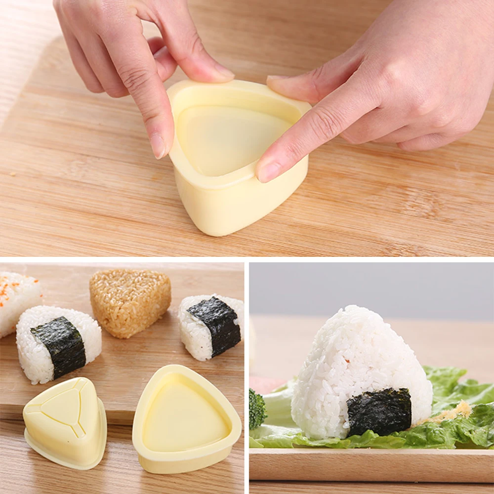 3KS/Set DIY Sushi Formy Onigiri Ryža Loptu Potravín Stlačte Trojuholníkové Sushi Maker Formy Japonský Bento Príslušenstva Kuchyne Gadget Sady 2