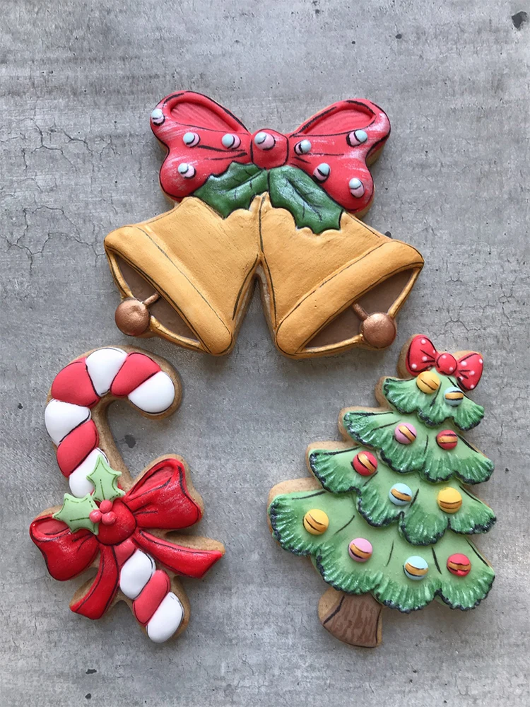 KENIAO Dvojité Bell Cookie Cutter Pre Vianočný Večierok - 8,9 x 11 CM - Sušienky Fondant Chlieb Cutter - Nerezová Oceľ 2