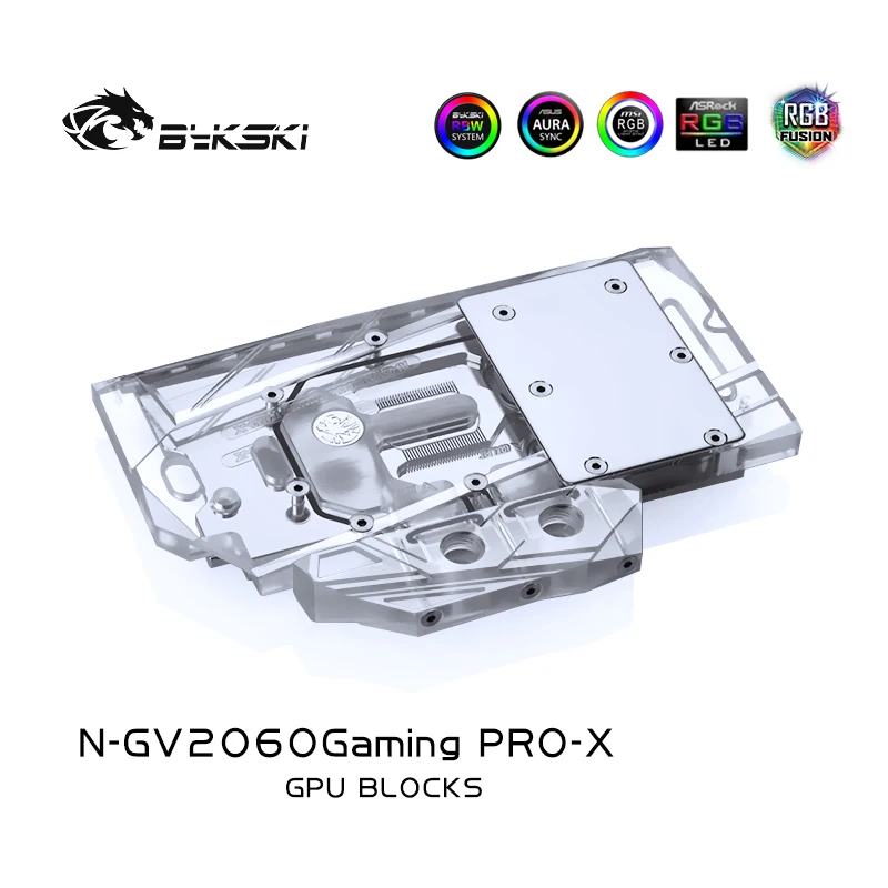 Bykski N-GV2060GamingPRO-X, Úplné Pokrytie Grafická Karta Vodného Chladenia Bloku, Pre RTX2060/GTX1660Ti/1660 Herné OC PRO 6 G 2