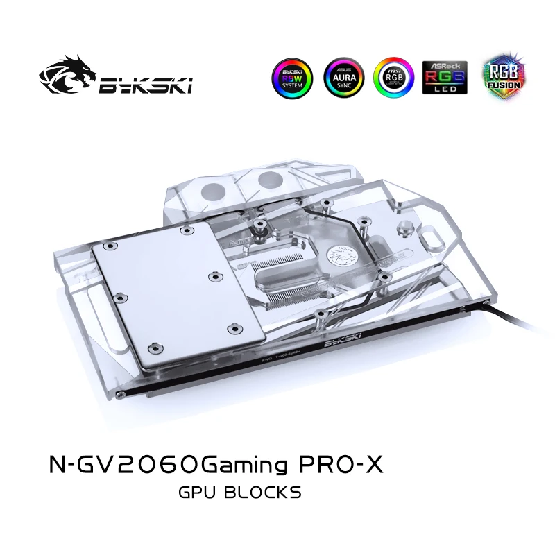Bykski N-GV2060GamingPRO-X, Úplné Pokrytie Grafická Karta Vodného Chladenia Bloku, Pre RTX2060/GTX1660Ti/1660 Herné OC PRO 6 G 4
