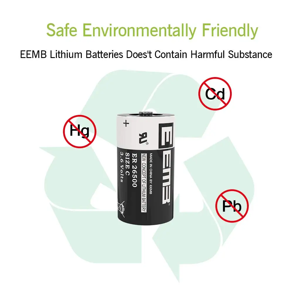 EEMB 3.6 V, Lítiové Batérie, ER26500 C Veľkosť Batérie 9000mAh nenabíjateľné Batérie pre vodomeru Okno, Senzor Home Monitor 4
