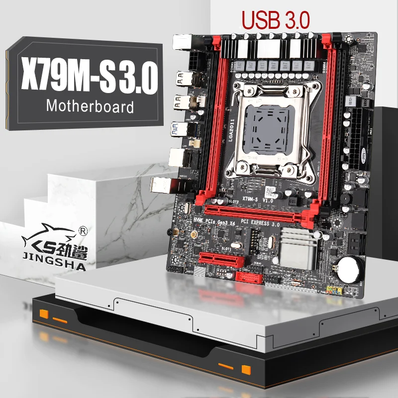 JINGSAH X79M-S3.0 Doske LGA2011 USB3.0 2-Channel DDR3 RAM 64 g NVME M. 2 SSD Podporu REG ECC Pamäť a Xeon E5 Procesor 2