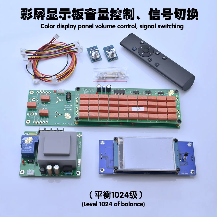 3,5 Palcový LED Farebný Displej Diaľkové Ovládanie Volume Control Board ALPS27 Motor Potenciometer Nevyvážený Relé Odolnosť 0