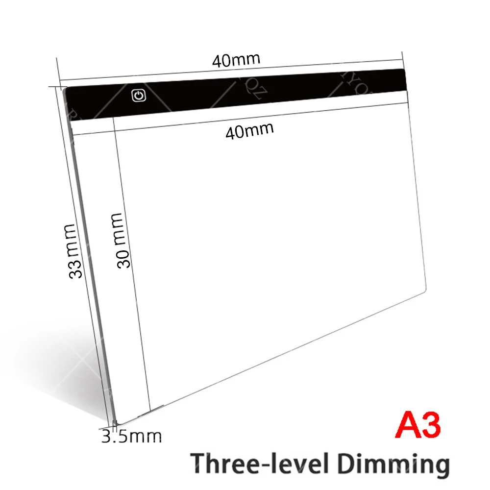 A5/A4/A3 LED Light Pad Box Diamond Maľba Kresba ľahkú Dosku s 3 Úroveň Jasu DIY 5d Diamond Výšivky Príslušenstvo 4