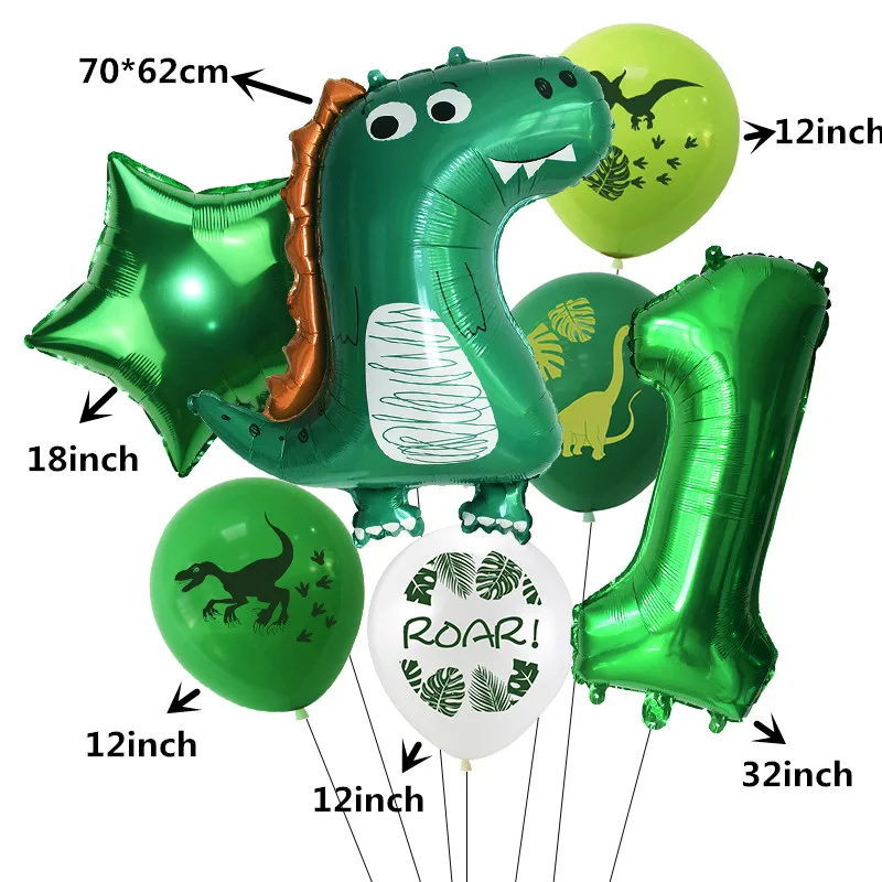 Dinosaurov Dekorácie Dragon Balóny Nastaviť Papier Garland pre Dino Jungle Narodeninovej Party Dekor Dodávky Deti Deti Priazeň 4