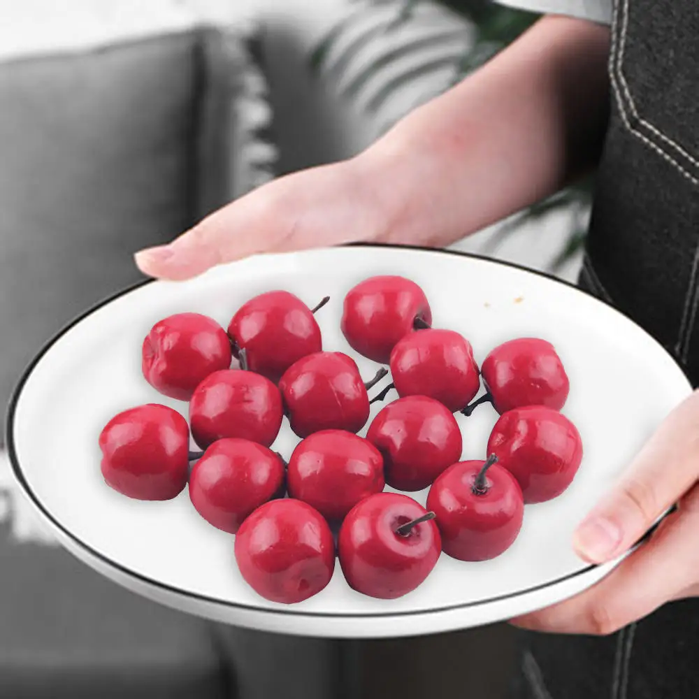 40pcs Mini Umelé Jablká Pena Falošné Ovocie Potraviny, Umelé Apple Strany Vianoce Svadba Domáce Dekorácie 4