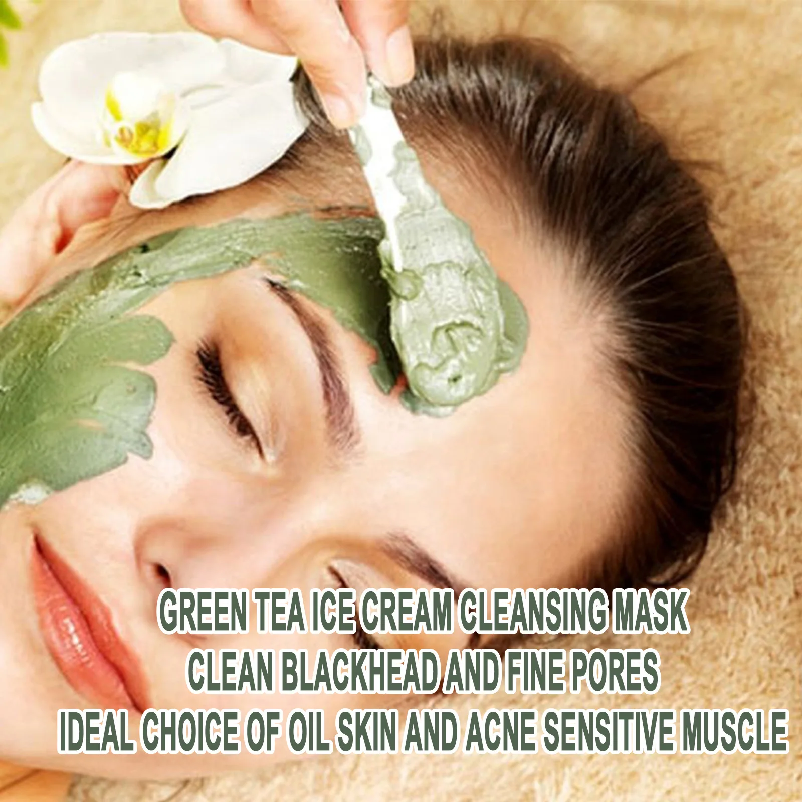 Zelený Čaj ľadový Čistiaci Maska, Hĺbkové Čistenie Spevnenie Póry, Hydratuje Hydratačné Bahenné Masky Odstráňte Anti-akné Olej Ice Blackhead Nové 2